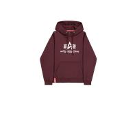 Alpha Industries Basic Big Logo Hoodie Größe M Dunkelrot
