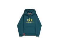 Alpha Industries Basic Big Logo Hoodie Größe S Dunkles Petrol