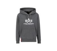 Alpha Industries Basic Hoody Kapuzensweat für Herren Charcoal Heather/White