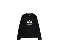 Alpha Industries Basic Big Logo Longsleeve Langarmshirt Größe S Schwarz