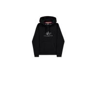 Alpha Industries Basic Big Logo Mirror Leo Hoodie Größe M Schwarz