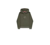 Kapuzensweatshirt ALPHA INDUSTRIES "Basic Hoodie BL Mirror Leo W", Damen, Gr. S, schwarz olive, Obermaterial: 80% Baumwolle, 20% Polyester, regular fit, Sweatshirts (43660568-S) schwarz olive