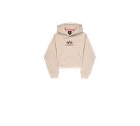 Alpha Industries Basic Big Logo Puff Print Hoodie Größe M Beige