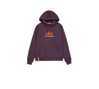 Alpha Industries Basic Big Logo Rubber Hoodie Größe XL Pflaume