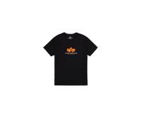 Alpha Industries T-Shirt Basic BL Rubber Herren Schwarz Größe L 90% Baumwolle/10% Polyester