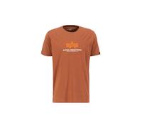 Alpha Industries Basic Big Logo Rubber T-Shirt Größe S Braun