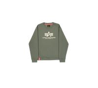 Alpha Industries Sweatshirt mit Label-Print in Oliv, Größe L