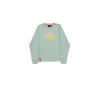 Sweater ALPHA INDUSTRIES "Basic Sweatshirt BL", Herren, Gr. XL, frost grün, Obermaterial: 80% Baumwolle, 20% Polyester, regular fit, Sweatshirts Sweater (33063061-XL) frost grün