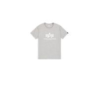 Alpha Industries Basic Big Logo T-Shirt Größe S Grau/Weiß