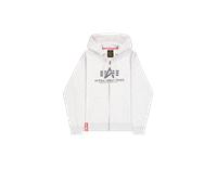 Alpha Industries Basic Big Logo Zip Hoodie Größe S Grau