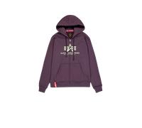 Alpha Industries Basic Big Logo Zip Hoodie Größe XL Pflaume