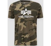 Alpha Industries Basic Camo T-Shirt, grün, Größe S für Männer