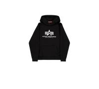 Alpha Industries Basic Carbon Hoodie Größe L schwarz / silber