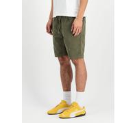 Alpha Industries Shorts mit elastischem Bund und Tunnelzug in Oliv, Größe 31