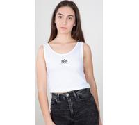 Alpha Industries Damen Basic Crop SL Wmn Tank Top T-Shirt, White, S