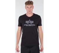 Alpha Industries Basic Embroidery T-Shirt, schwarz-weiss, Größe M für Männer