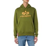 Alpha Industries Basic Big Logo Hoodie Größe L Moosgrün