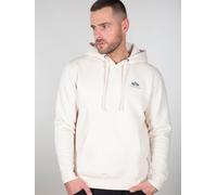 Alpha Industries Basic Hoodie Kleines Logo Jet Stream Weiß XS