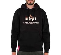 Alpha Industries Basic Hoody Foil Print Kapuzensweat für Herren Black/Gold