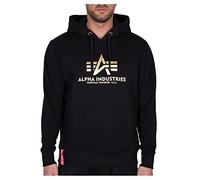 Alpha Industries Basic Foil Print Hoodie Schwarz S Mann (Herstellerartikelnummer: 178312FP-583-S)