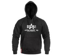 Alpha Industries - Basic Hoody - Känguru-Sweatshirt mit Kapuze - Black S
