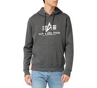 Alpha Industries Basic Hoody Kapuzensweat für Herren Charcoal Heather/White
