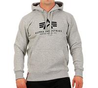 Alpha Industries Basic Hoody Kapuzensweat für Herren Grey Heather