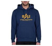 Alpha Industries Basic Hoody Kapuzensweat für Herren New Navy/Wheat