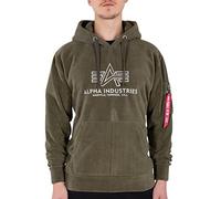 Alpha Industries Basic Hoody Polar Fleece Kapuzensweat für Herren Dark Olive