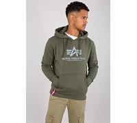 Alpha Industries Hoodie mit Logo-Details in Olivgrün, Größe S, Artikelnr. 1152935S Olivgrün S Herren