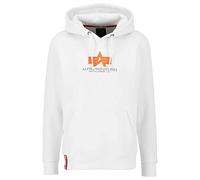 Alpha Industries Basic Hoody Rubber Kapuzensweat für Herren White