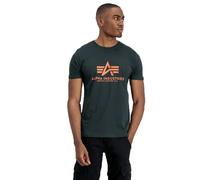 Alpha Industries T-Shirt mit Logo und Rundhalsausschnitt, Petrol, Größe XL