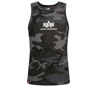 Alpha Industries - Basic Mid Logo Tank Top Ärmelloses T-Shirt - Black Camo M
