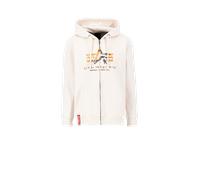 Alpha Industries Herren Basic Zip Hoodie PP Camo jet stream white S