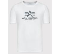 Alpha Industries Basic Reflective Print T-Shirt, weiss, Größe S für Männer