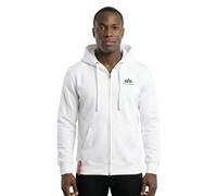 Alpha Industries Kapuzensweatjacke Basic Zip Hoody SL – Herren, weiß, XL, 80% Baumwolle/20% Polyester