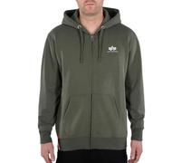 Alpha Industries - Basic Zip Hoody Small Logo Kapuzenjacke - Dark Olive 3XL