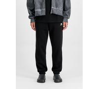 Sweathose ALPHA INDUSTRIES "Basic Jogger Small Logo II", Herren, Gr. 3XL, N-Gr, schwarz, Sweatware, Obermaterial: 80% Baumwolle, 20% Polyester, bedruckt, slim fit lang, Hosen Sweathose (84326409-XXXL)