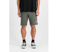 Shorts ALPHA INDUSTRIES "Basic Short SL II", Herren, Gr. XL, N-Gr, grün (schwarz olive), Web, Obermaterial: 80% Baumwolle, 20% Polyester, bedruckt, regular fit kniefrei, Hosen Shorts (24365545-XL) sch