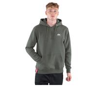 Alpha Industries Hoodie Basic Small Logo Herren, 80% Baumwolle/20% Polyester, Dark Olive XL