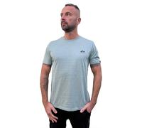 Alpha Industries T-Shirt mit Label-Details Modell 'BASIC' in Lind, Größe XL