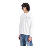 Alpha Industries Herren Sweatshirt Basic Small Logo – Weiß, Größe S, 80% Baumwolle