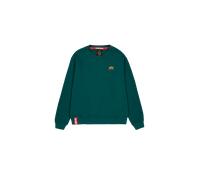 Alpha Industries Herren Basic Sweater Small Logo, Force Green, XXL