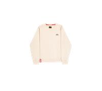 Sweater ALPHA INDUSTRIES "ALPHA Men - Sweatshirts Basic Small Logo" Gr. 4 XL, weiß (jet stream white) Herren Sweatshirts (11645526-4XL)
