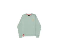 Sweatshirt ALPHA INDUSTRIES "Basic Sweater small Logo", Herren, Gr. L, frost grün, angeraute Sweatware, Obermaterial: 80% Baumwolle, 20% Polyester, bedruckt, normal normal, Rundhals, Rippbündchen, Swe