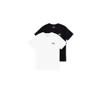Alpha Industries Basic Small Logo T-Shirt 2 Pack Größe XS Schwarz/Weiß