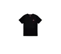 Alpha Industries Basic Small Logo T-Shirt Größe XL Schwarz / Magenta