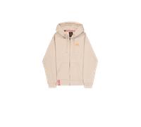 Hoodie ALPHA INDUSTRIES "Basic Zip Hoodie SL", Herren, Gr. L, beige (organic beige), Obermaterial: 80% Baumwolle, 20% Polyester, regular fit, Sweatshirts Hoodie (68299646-L) organic beige