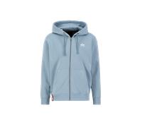 Alpha Industries Basic Small Logo Zip Hoodie Größe M Graublau