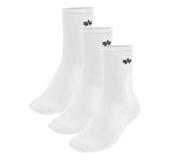 Alpha Industries Unisex Basic 3 Pack Socken, White, 43/46